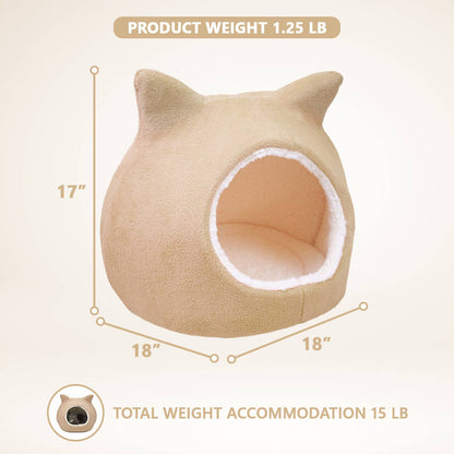 Precious Tails Fleece Cat Ears Pet Dome