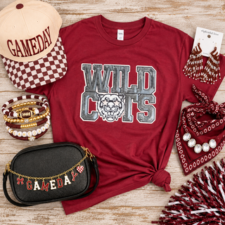 Wildcats Sequin Patch Graphic Tee