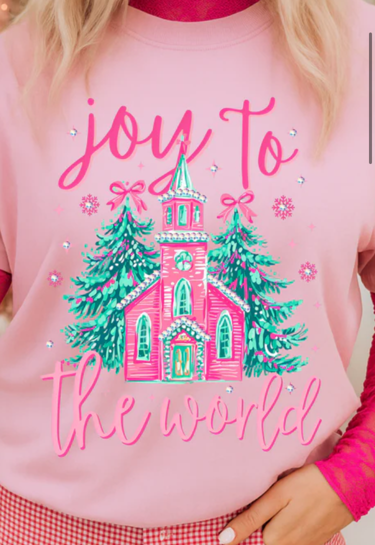 Joy To The World Crystal Graphic Tee ✨