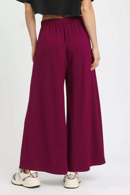 Umgee Wide Leg Pants with Pockets