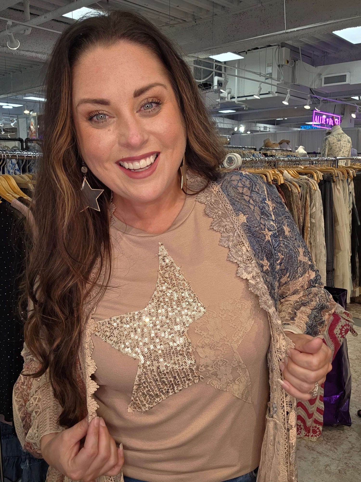 Taupe Star Shirt