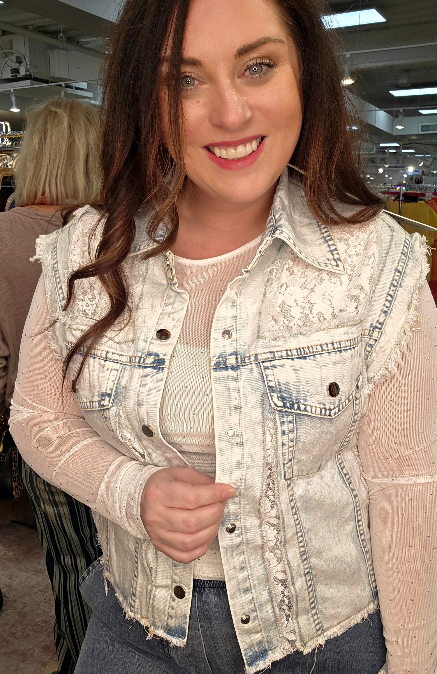 Edge and Elegance Lace Vest