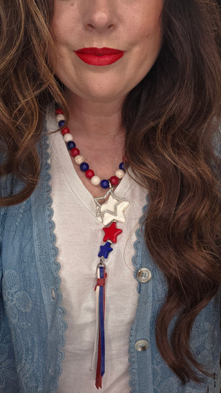 Patriotic Star Stack Necklace