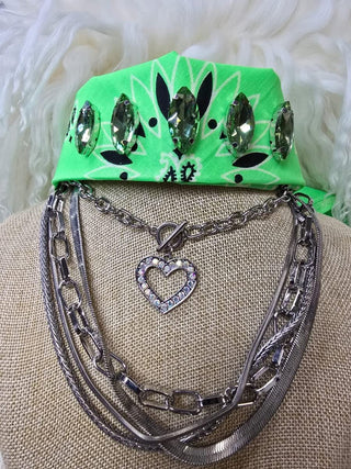 Lime Green Rebel Bandana by Sandra Ling Designs