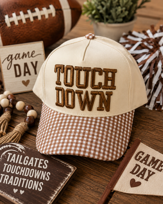 Touchdown Darling Gingham Trucker Hat