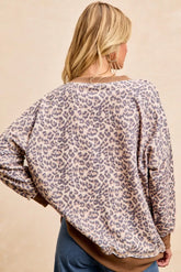 BiBi Leopard Printed French Terry Sweatshirt