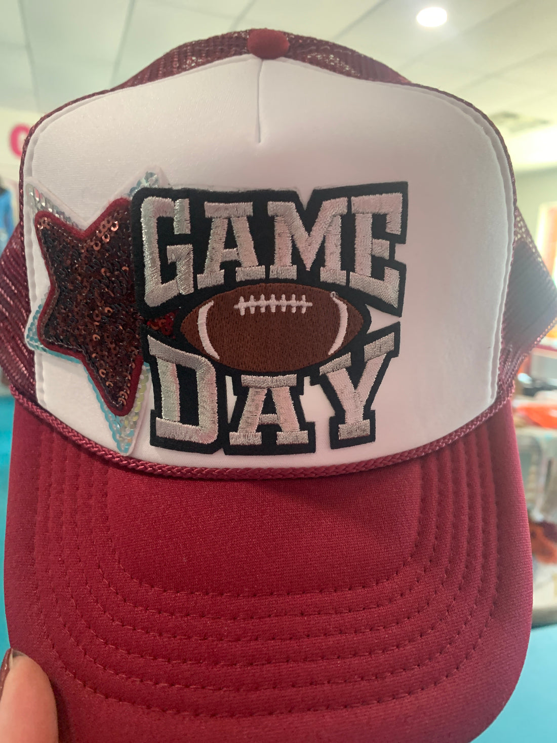 Maroon Gameday Trucker Patch