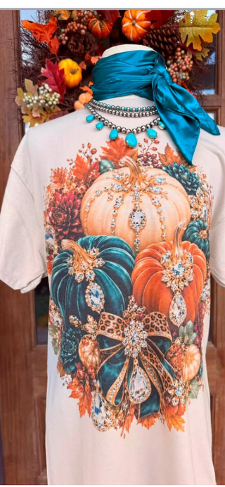 Pumpkin To Talk About Rhinestone Tee
