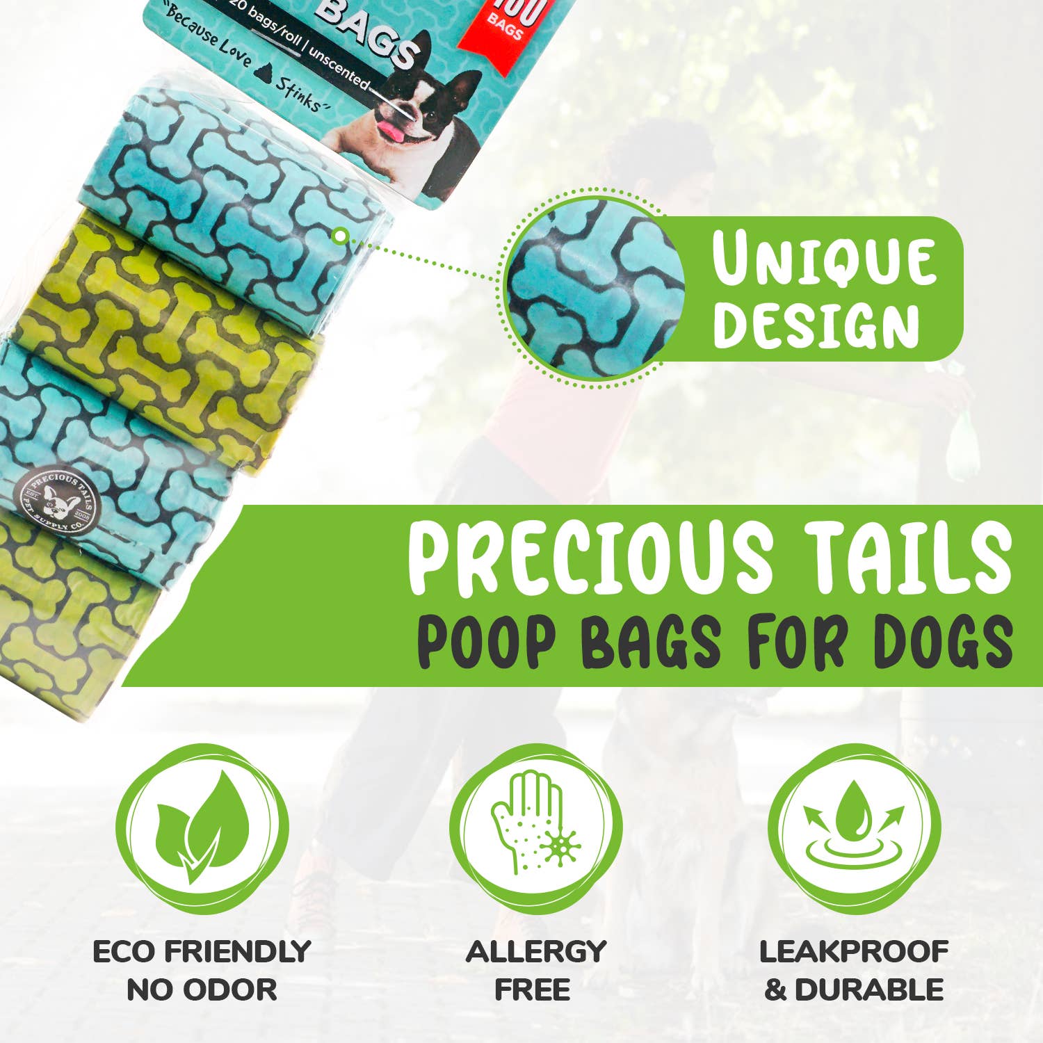 Precious Tails Poop Bags for Dogs