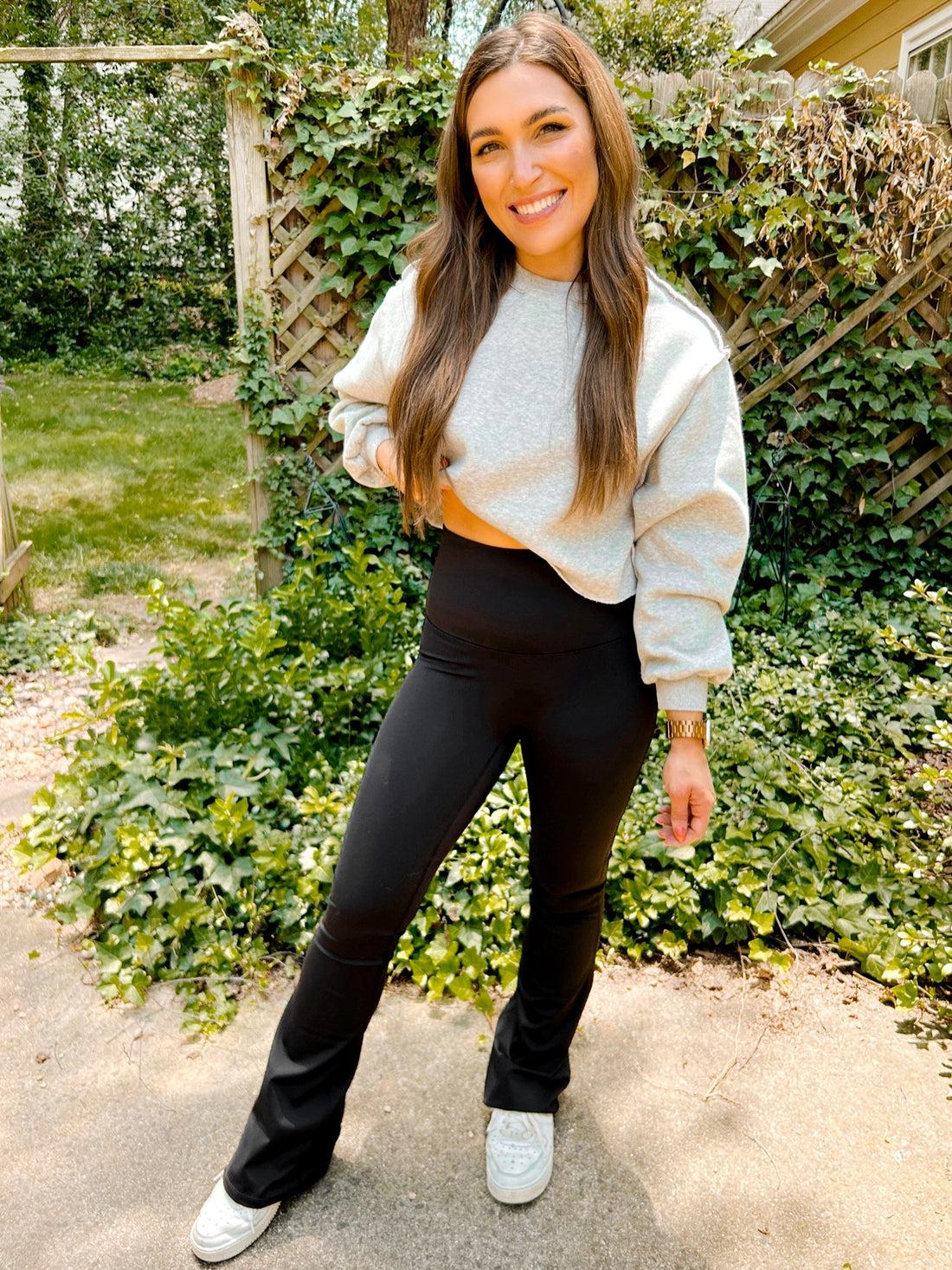 Fallon Flare Bottom Suck &amp; Tuck Leggings - Girl Code Couture