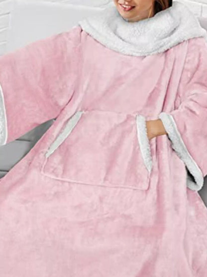 Oversized Wearable Blanket Hoodie Lounge Nightgown