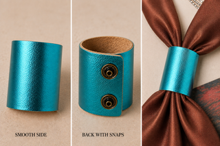 Turquoise Metallic Scarf Cuff