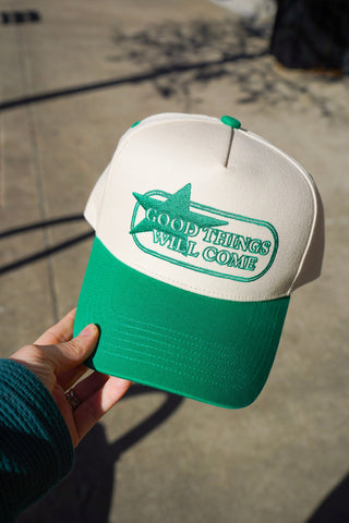Good Things Will Come - Kelly Green Trucker Hat