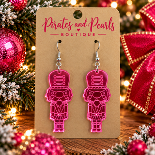 Pink Parade Nutcracker Earrings