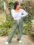 Cora Chambray Wide Leg Pant - Girl Code Couture