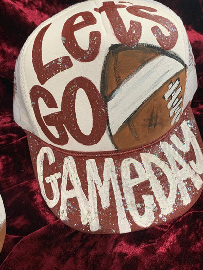 Hand Painted Game Day Trucker Hats