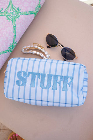 Striped Travel- Ready Cosmetic Bags