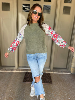 Womens Aston Patchwork Blouse in Four Colors