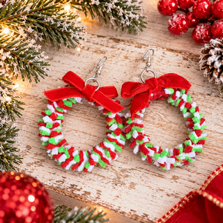 Deck the Ears Christmas Wreath Earrings