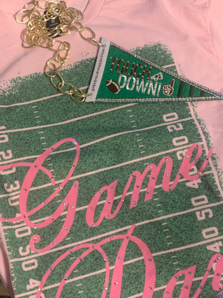 Touchdown Leather Pennant Necklace