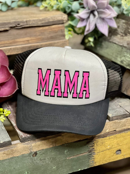 Hats Mama Trucker Cap with Pink Glitter