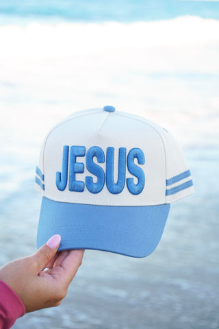 Jesus - Blue Vintage Trucker Hat