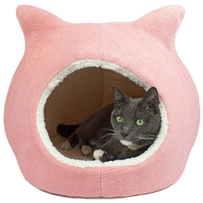 Precious Tails Fleece Cat Ears Pet Dome