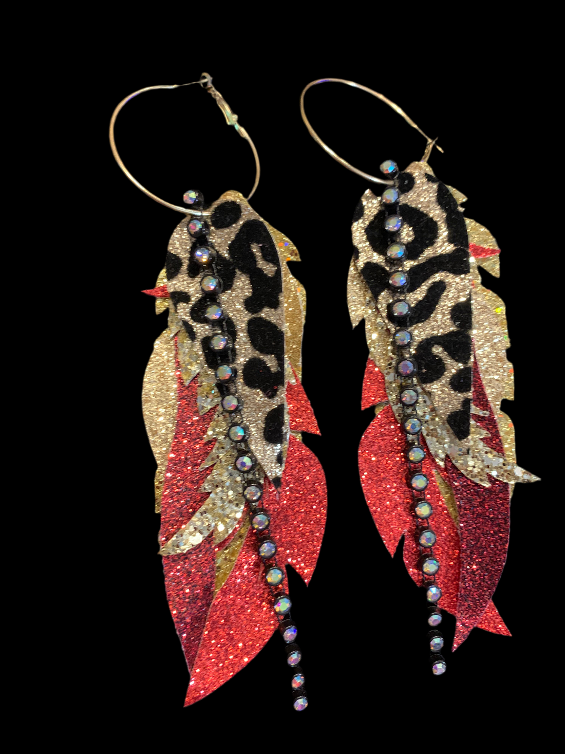 Wildfire Glam Feather Earrings