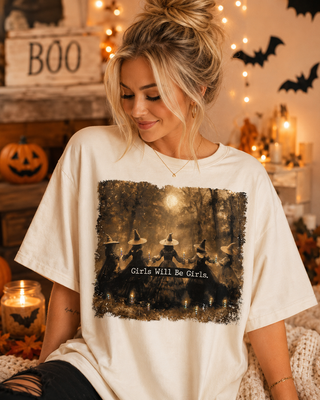 Girls Will Be Girls Cream Graphic Tee 2035
