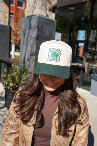 Happy Go Lucky - Green Vintage Trucker Hat
