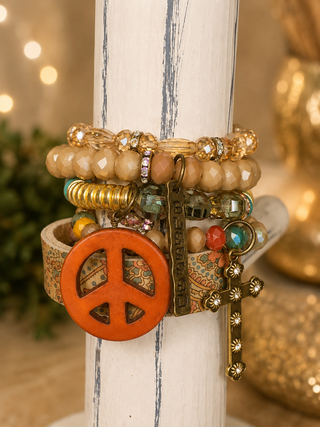 Blessed & Free Boho Bracelet Stack