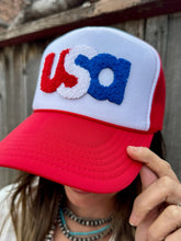 USA Chenille Foam Trucker Cap - Pirates and Pearls Boutique