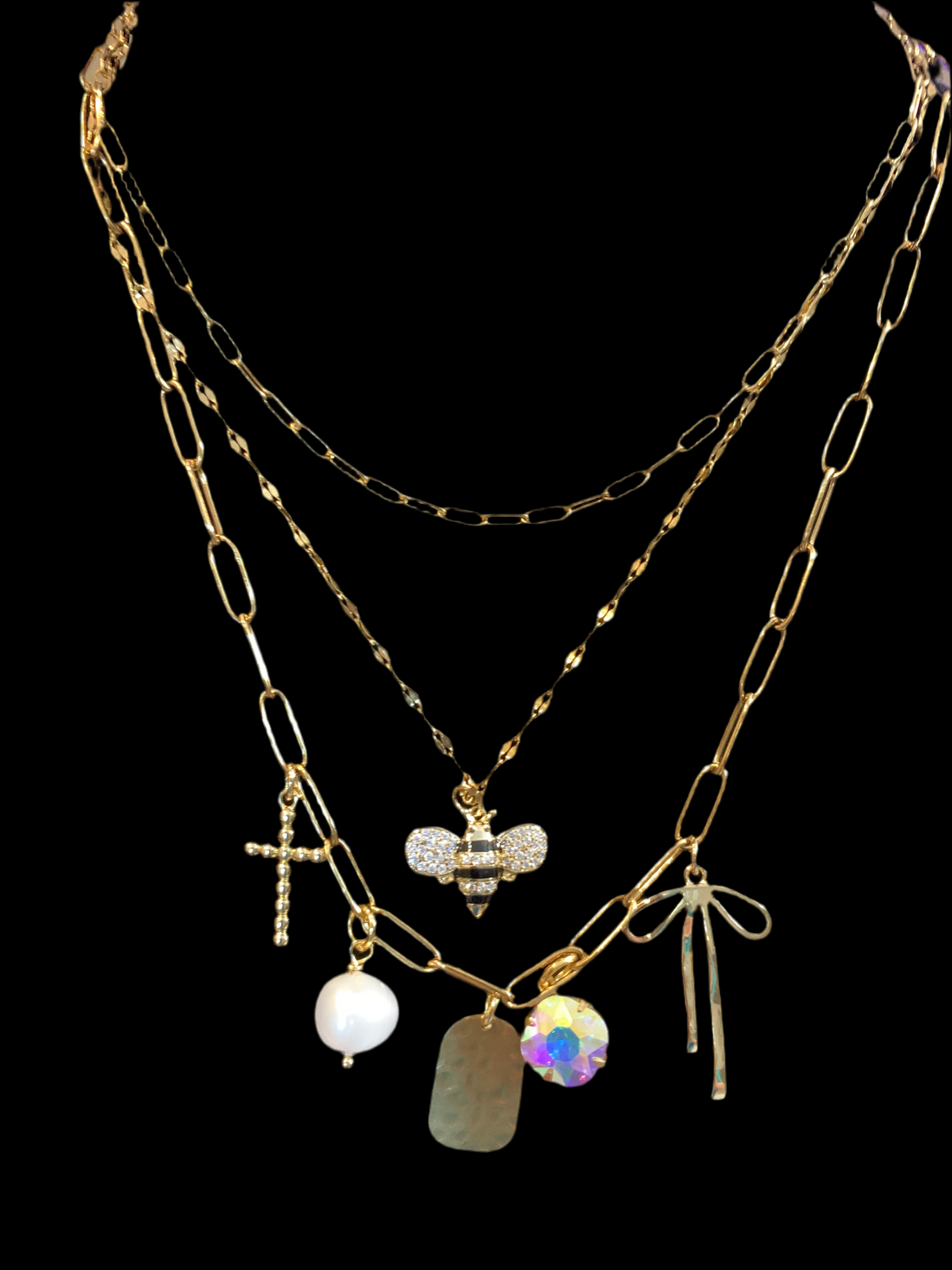 Story Charm Layered Necklace