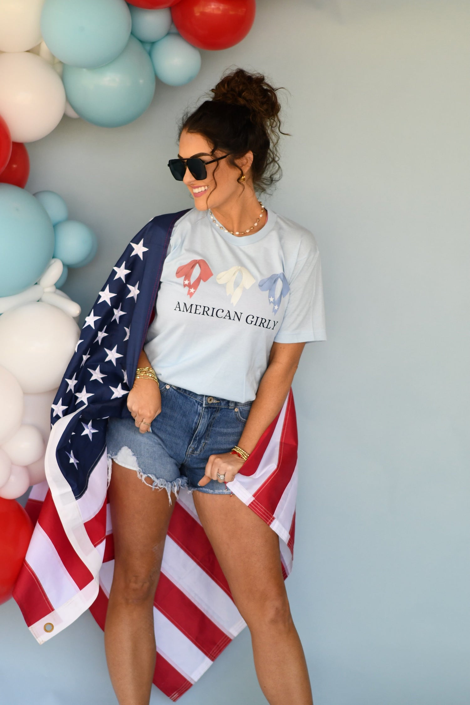 American Girly Bow Tee