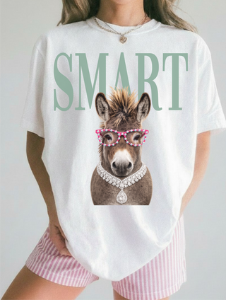 Smart A*s Crystal White Graphic Tee