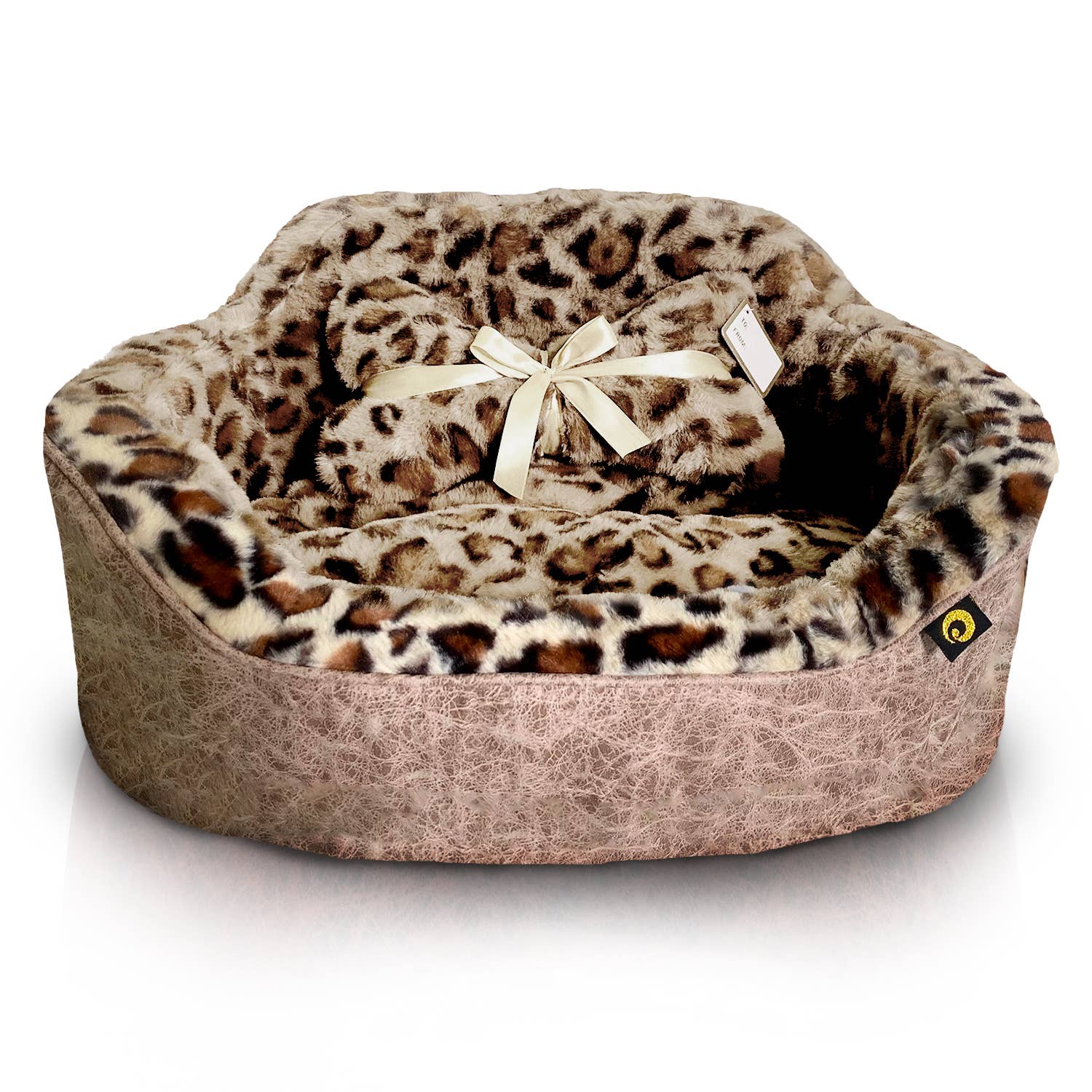 Precious Tails Leopard Bed with Bone