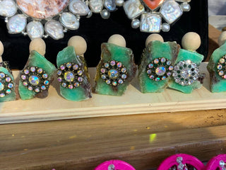 Crystophase Stone Rhinestone Adjustable Ring