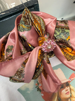 Paisley Satin Square Scarf