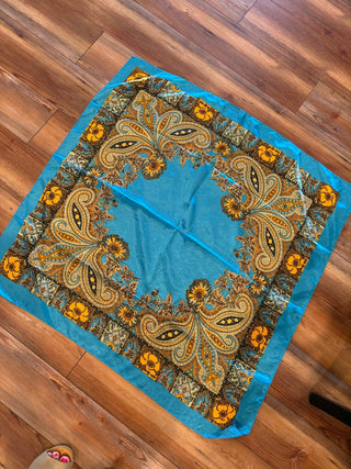 Paisley Satin Square Scarf