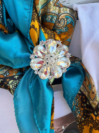 Paisley Satin Square Scarf