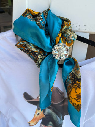 Crystal Flower Scarf Charm