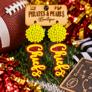Chiefs Game Day Glam Beaded Earrings
