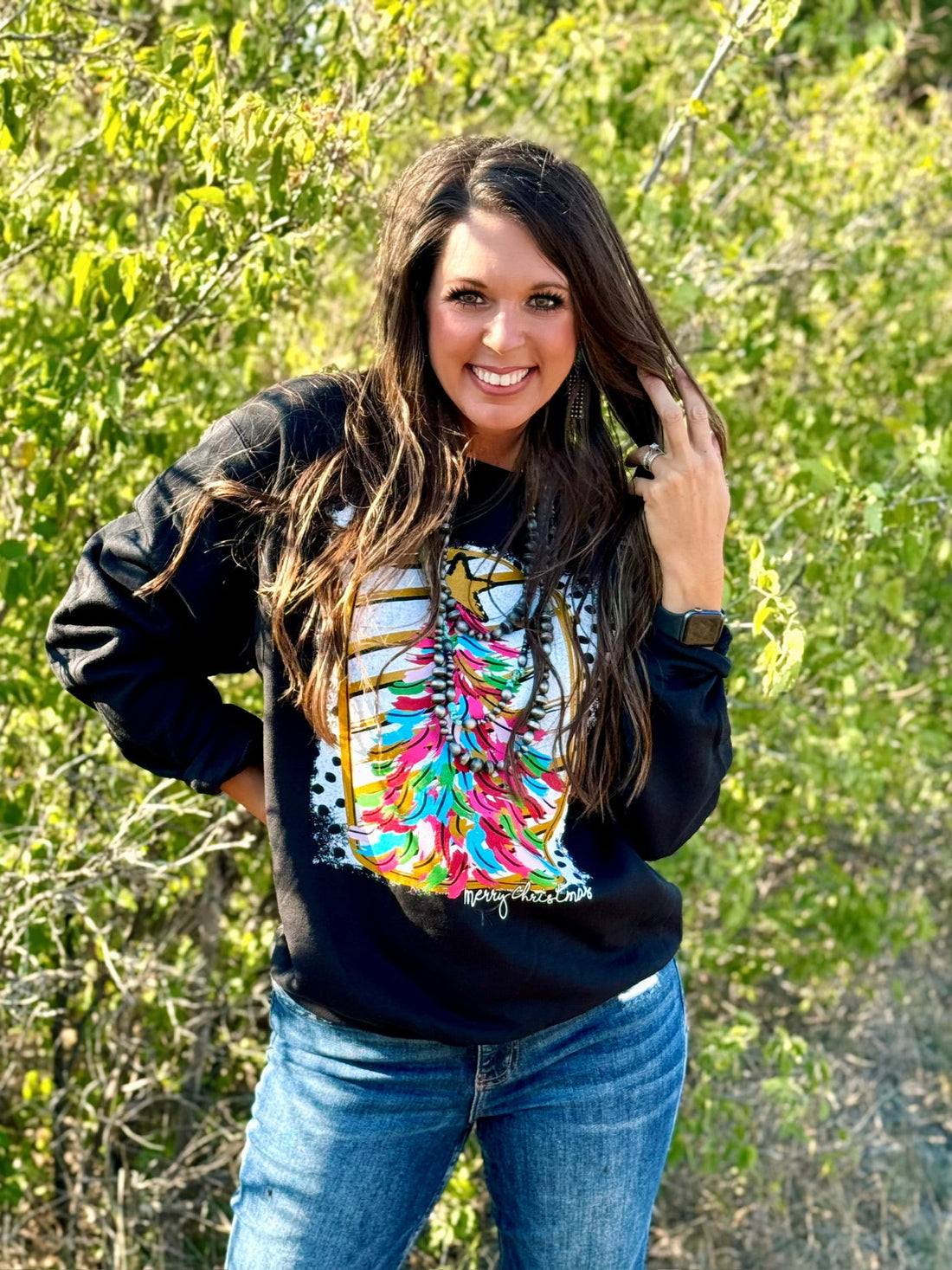 Paintbrush Christmas Tree Long Sleeve &amp; Sweatshirt