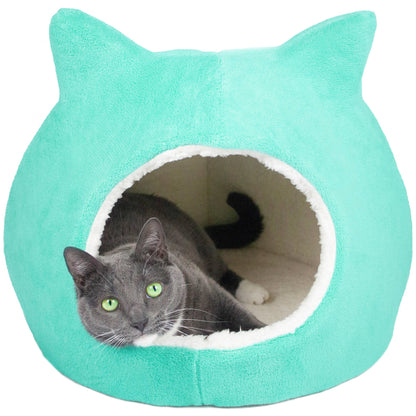 Precious Tails Fleece Cat Ears Pet Dome