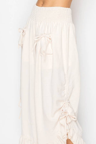 Elastic Waist Bloomer Pants OLS-4961BEIGE: BEIGE / XL