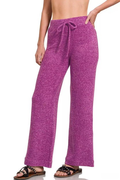 Zenana Soft Brushed Hacci Pants
