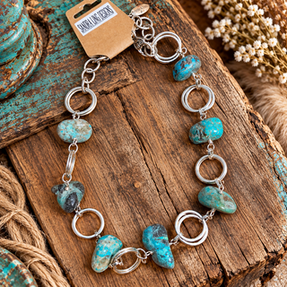 Chunky Turquoise Nugget Statement Necklace by Sandra Ling Designs