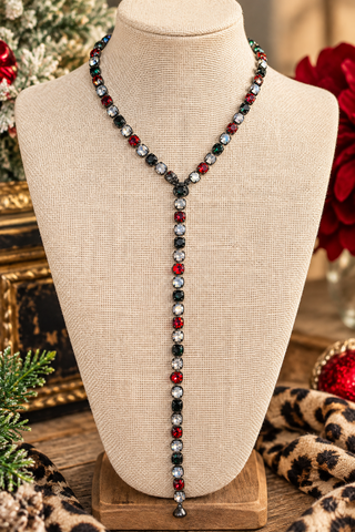 Holly Jolly Lariat 36" Magnetic Clasp Necklace