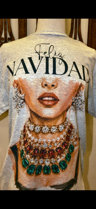 Feliz Navidad Rhinestone Tee
