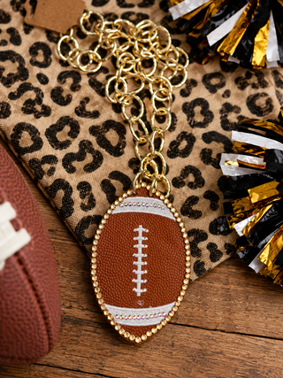 🏈 Football Fanatic Glam Rhinestone Statement Necklace by Sandra Ling Designs